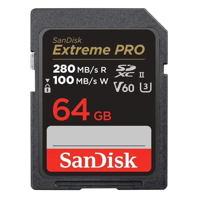 Carte SDXC SanDisk 64 Go Extreme Pro UHS-II V60