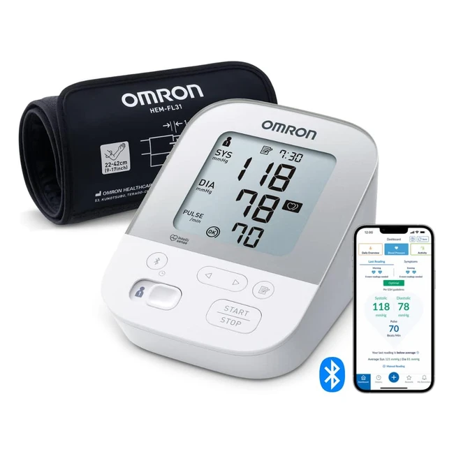 Omron X4 Smart - Tensiom Bluetooth Validato Clin Memoria 60 Misurazioni