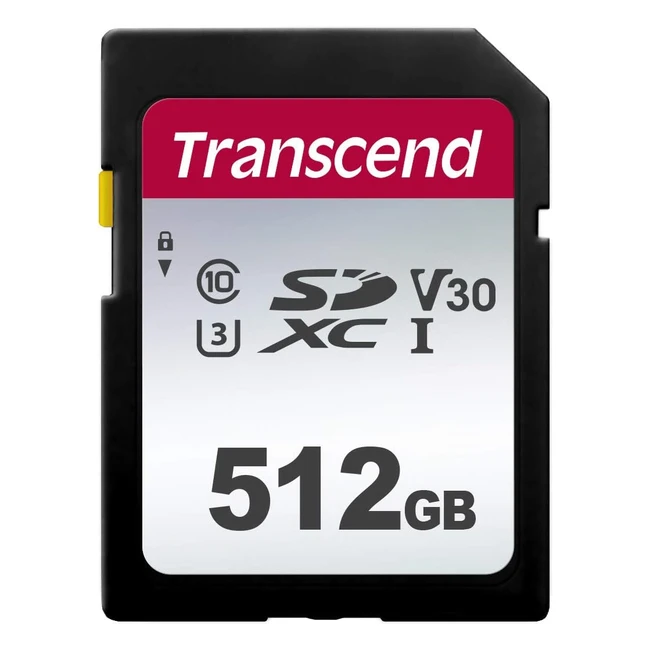 Carte SDXC/SDHC Transcend 512Go 300S - Ouverture Facile - TS512GSDC300SE