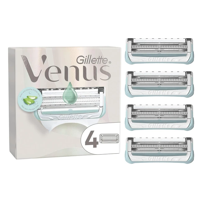 Gillette Venus Women's Razor Blades - Pack of 4 Refills with Precision Trimmer | Smooth Shave