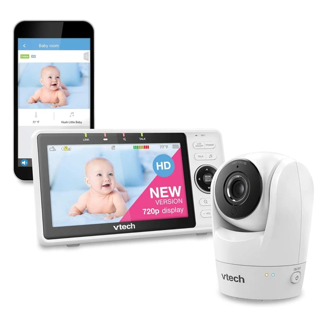 VTech VM9011W Baby Monitor with WiFi - Upgraded 5inch 720p Display - 1080p Camer