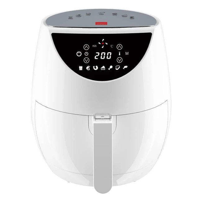 Sensio Home Super Chef 35L White Digital Air Fryer - Healthy Cooking, Fast Air Circulation, 7 Presets + Timer -1500W