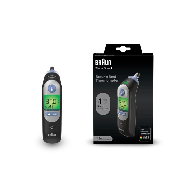 Braun Thermoscan 7 Ear Thermometer - Age Precision Technology - Digital Display