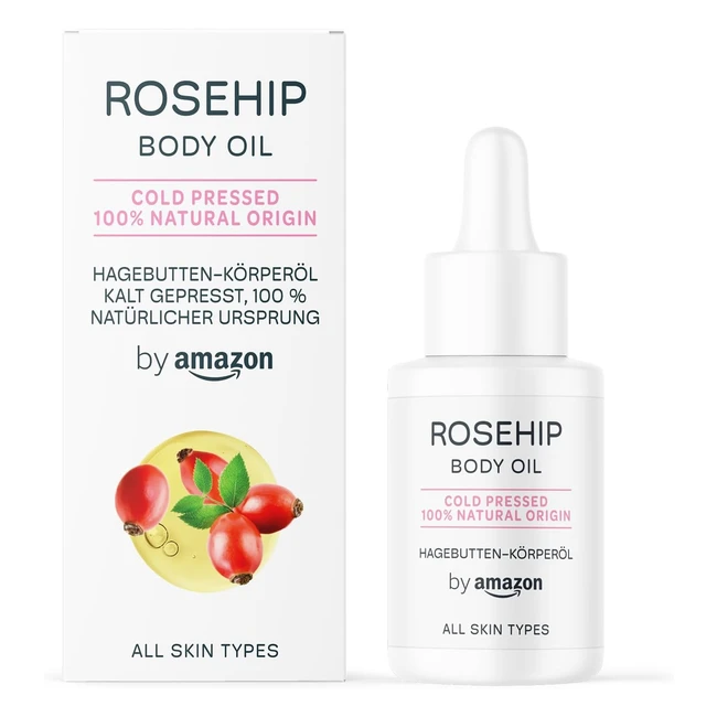 Amazon Rosehip Body Oil 30ml - 98% Natural Ingredients - Nourishing & Fragrant - Dermatologically Tested