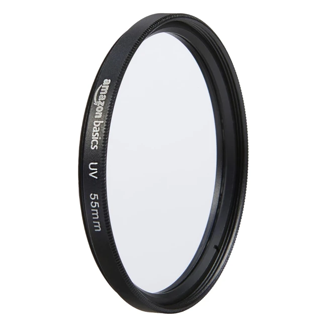 Amazon Basics 55mm Circular UV Protection Filter | Clearer Pictures | Dust, Dirt, Scratch Protection
