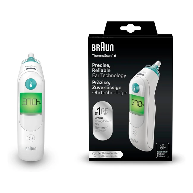 Braun Thermoscan 6 Ear Thermometer - Exactemp Stability Indicator - Baby Friendl
