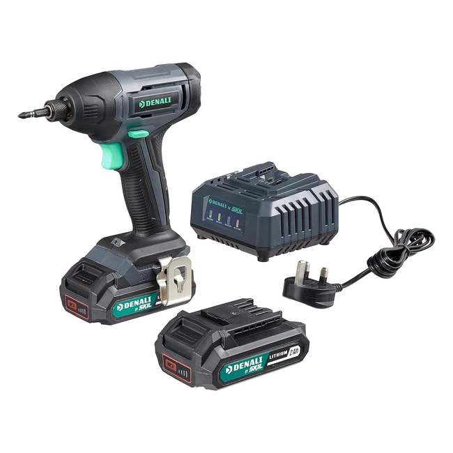 Denali by Skil 18V/20V Max Impact Driver Kit with 2x 2.0Ah Batteries & Charger - Blue