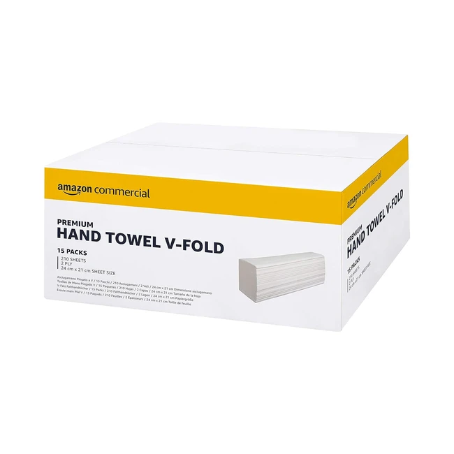 AmazonCommercial V-Fold Paper Hand Towels 2Ply Premium 3150 Sheets