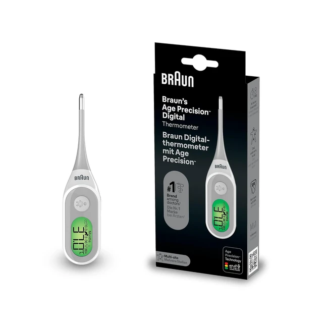Braun Age Precision Digital Thermometer PRT20001 - Accurate Measurement for Family Use