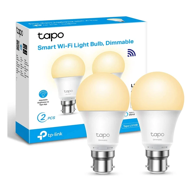 Tapo Smart Bulb B22 8.3W Energy Saving - Works with Alexa & Google Home - Dimmable Soft Warm White - No Hub Required