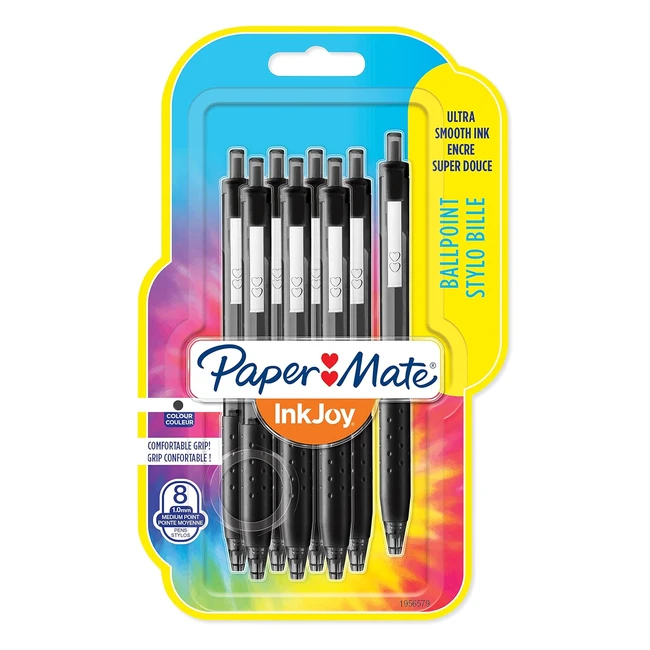 Paper Mate InkJoy 300RT Retractable Ballpoint Pen 10mm Black 8 Pack
