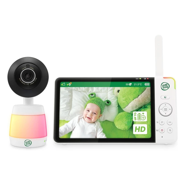LeapFrog LF3917HD Smart WiFi Video Baby Monitor with Camera - Audioremote Camera - PanTiltZoom - 7 HD 720p Display - 110 Wide-Angle View - Color Night Vision - Adaptive Touch Color Night Light - Two Way Talk