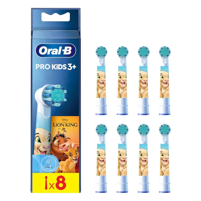 OralB Pro Kids Toothbrush Heads - Disney The Lion King - Pack of 8 - Gentle & Extra Soft