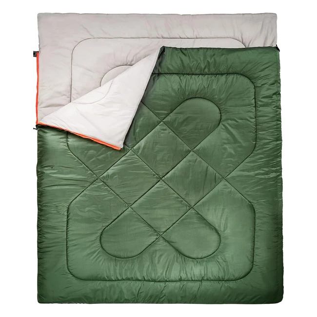 Sac de couchage Amazon Basics pour camping et randonne temps froid double size