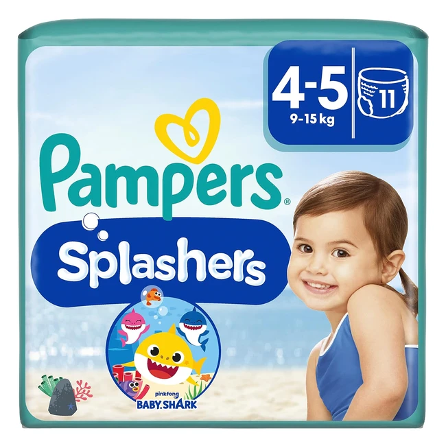 Pampers Splashers Taille 45 - Couches-Culottes Jetables Baby Shark