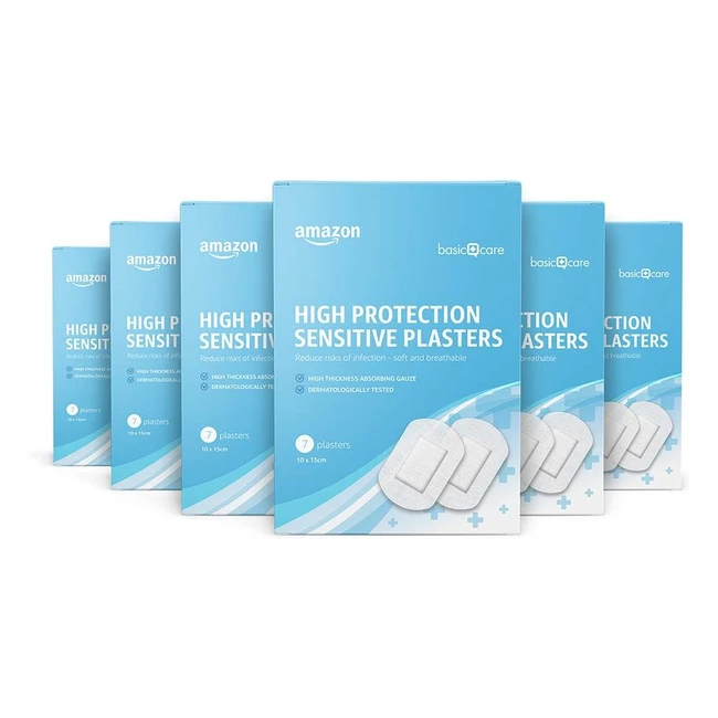 Amazon Basic Care Sensitive Nonwoven Plasters 42 ct 6 Packs - High Protection