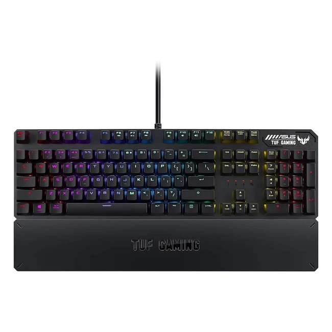 Clavier Asus TUF Gaming K3 RGB AZERTY Nkey Rollover USB 2.0 Alu Repose-poignet 8 Touches Programmables
