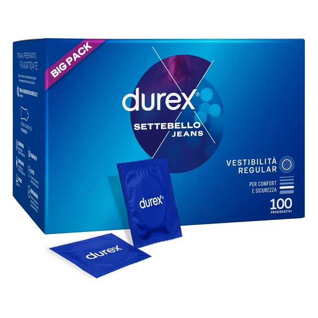 Durex Settebello Jeans 100 Preservativi Classici Convenienza