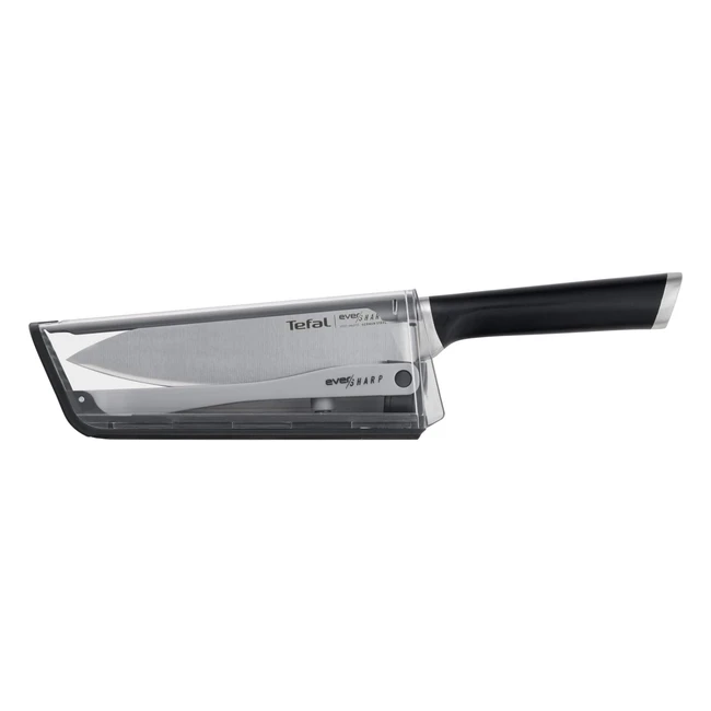Cuchillo Chef Tefal Ever Sharp 165 cm - Afilador Integrado - Tecnologia de Afila
