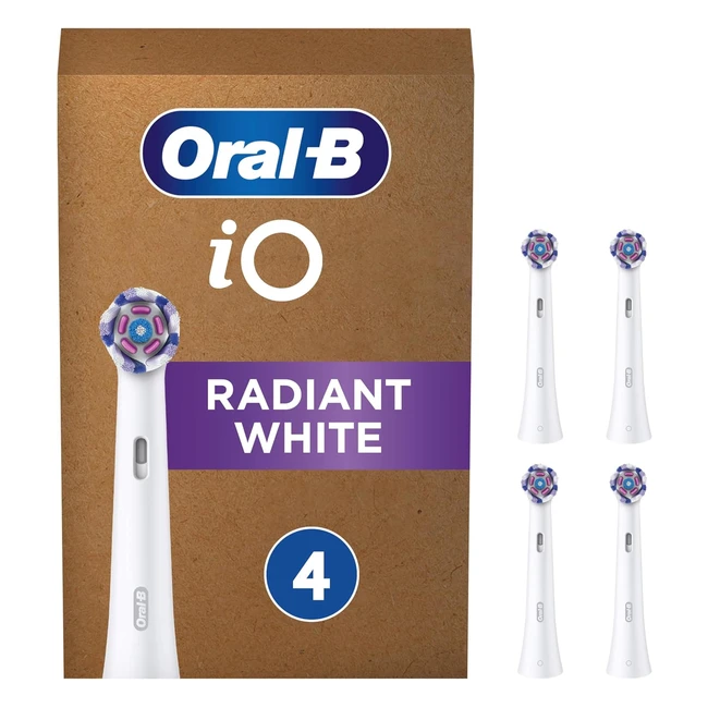 OralB IO Radiant White Recambios Cepillo Elctrico Pack 4 Cabezales Blanco