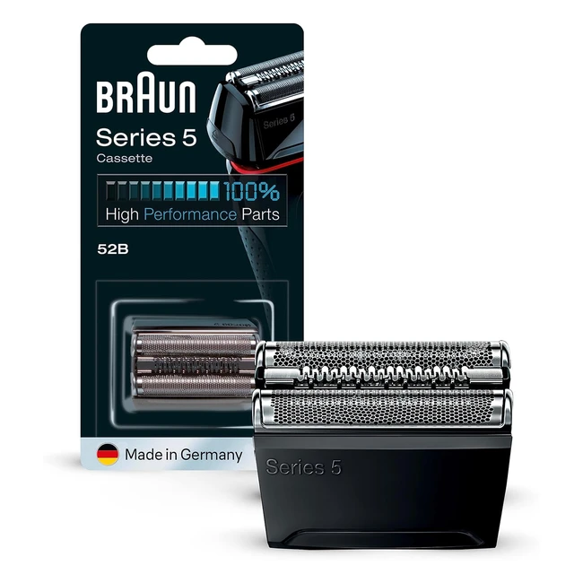 Braun Series 5 Elektrischer Rasierer Kopfersatz 52B Schwarz - Optimaler Schnitt