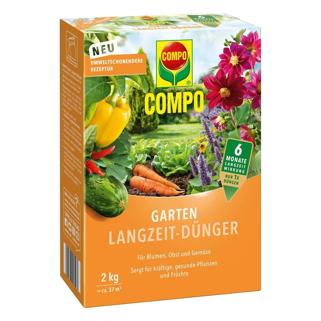 Compo Garten Langzeitdnger 6 Monate Langzeitwirkung 2 kg - Umweltschonende Rez