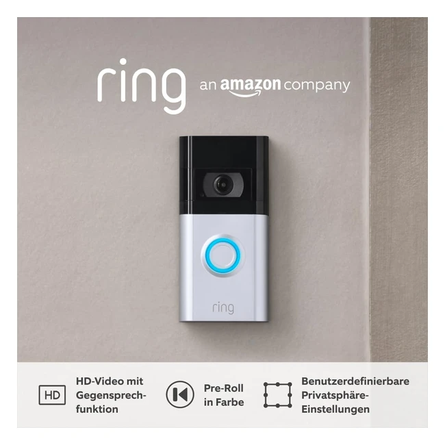 Ring Videotr-Klingel 4 Akku Video Doorbell 4  HD-Kamera  Gegensprechfunktion 