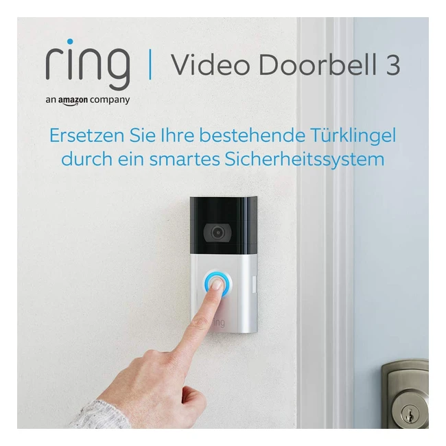 Ring Amazon Video Doorbell 3 HD Video 1080p verbesserte Bewegungserkennung mit 3