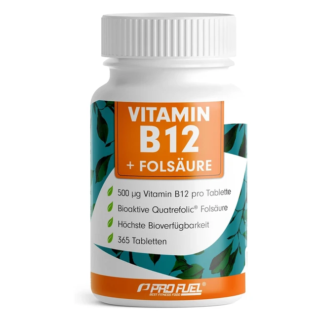 Hochdosierte Vitamin B12 Folsure Tabletten - 180 Depot Tabletten - 1000 mcg Vi