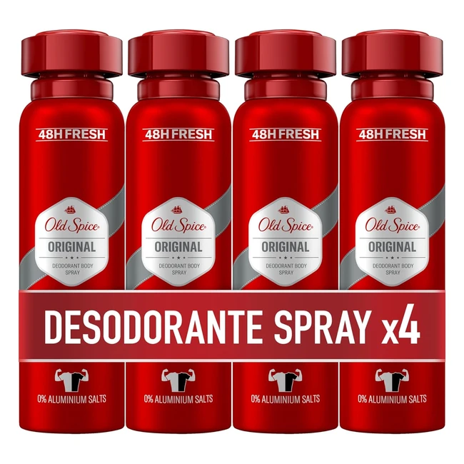 Pack x4 Old Spice Desodorante Corporal para Hombres 150ml - Original