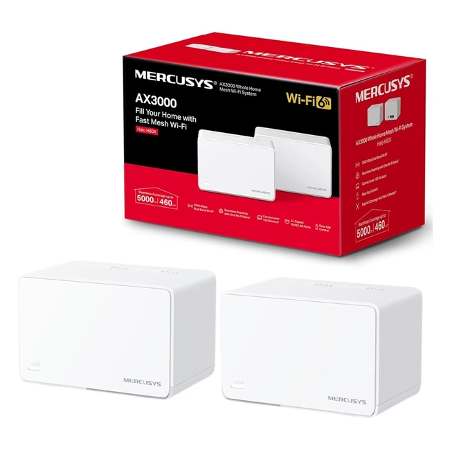 Mercusys AX3000 Whole Home Mesh WiFi 6 System - Up to 5000 ft Coverage - Connect