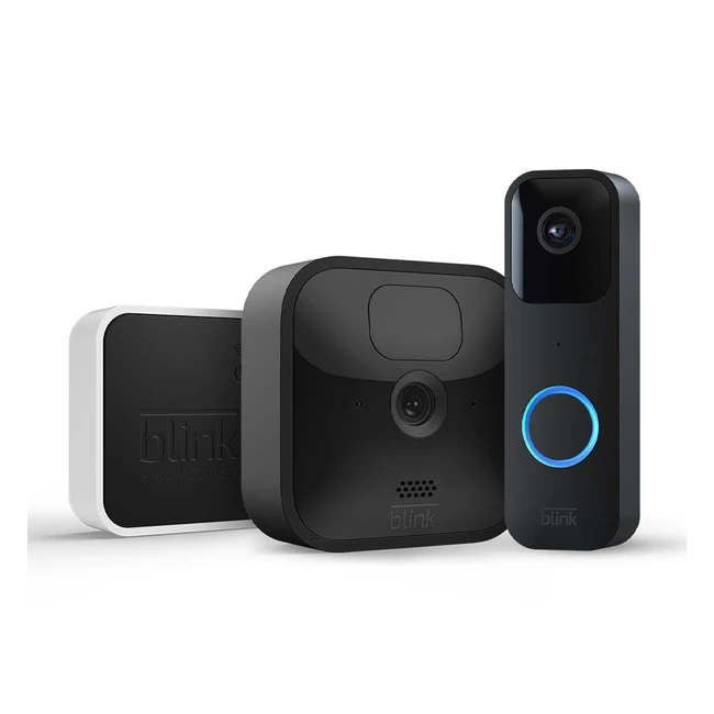Blink Outdoor 2-Year Battery Life Camera System  Video Doorbell  HD Smart Secu