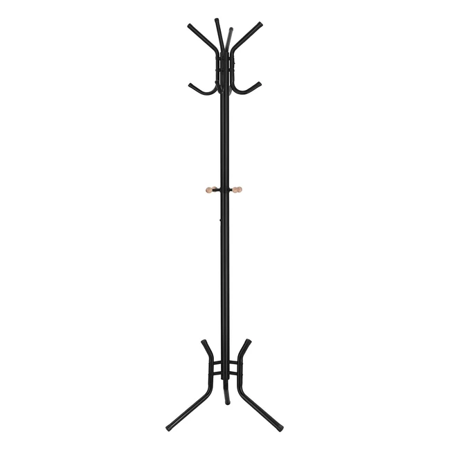 Stylish Metal Coat Rack Stand Hanger 12 Hooks - Songmics RCR17B