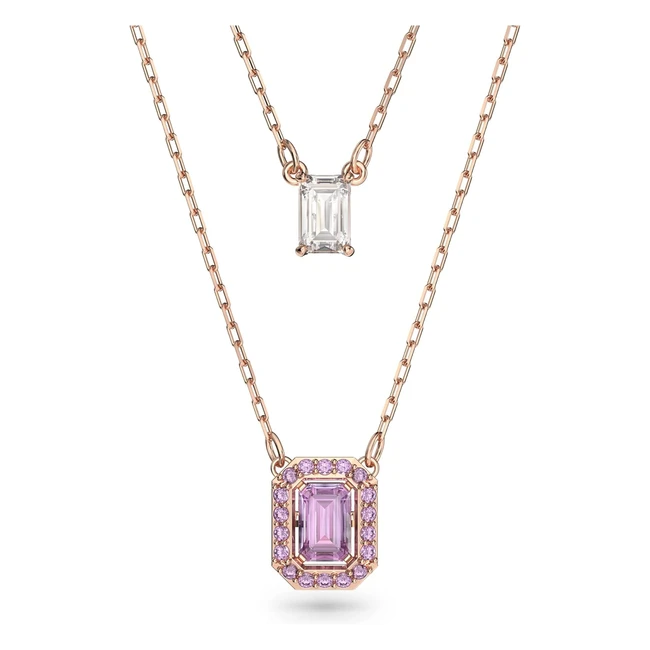 Swarovski Millenia Necklace - Octagon Cut Rose Gold - Free Delivery