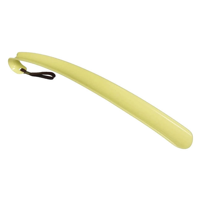 Homecraft Plastic Shoehorn Long Handle - Durable  Lightweight - Yellow - 165 in