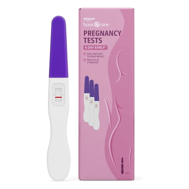 Amazon Basic Care 6 Day Early Pregnancy Tests Pack of 3 - Results in 3 Minutes