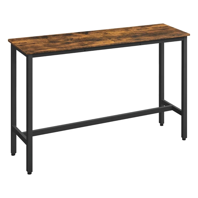 VASAGLE Bar Table LBT140B01 - Industrial Design Rustic Brown  Ink Black 40 x 