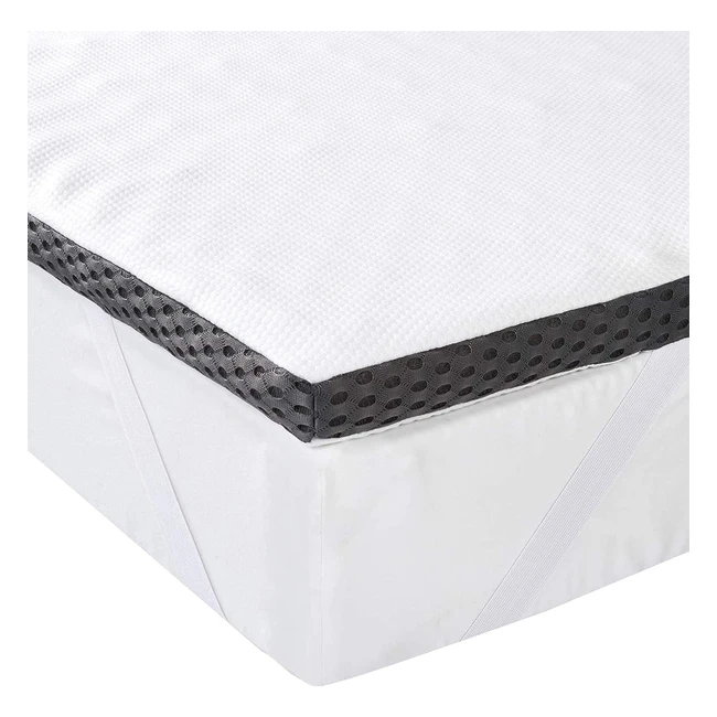 Surmatelas Amazon Basics Mousse  Mmoire de Forme 120 x 200 x 4 cm Blanc