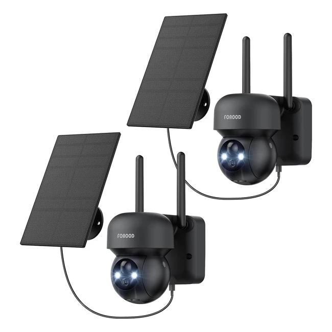 Camera surveillance wifi exterieure 2K FOAOOD 360PTZ batterie solaire vision noc