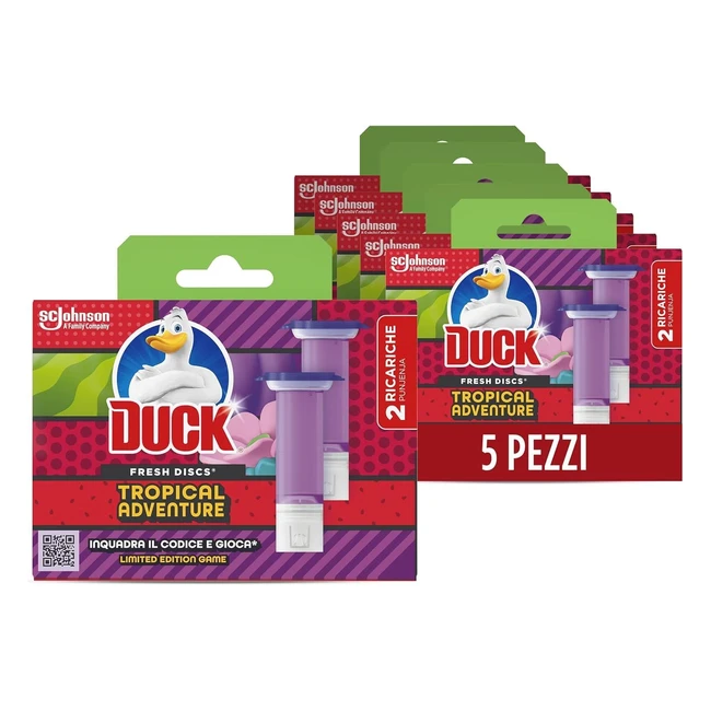 Dischi Gel Igienizzanti WC Duck Fresh Discs Fragranza AnguriaArancia - Formato 