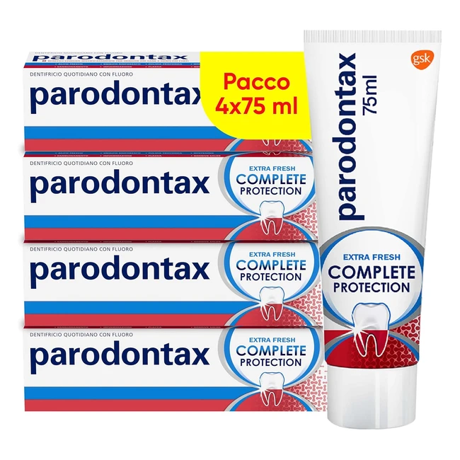 Dentifricio Parodontax Complete Protection Extra Fresh - 8 Benefici - Pacco da 4