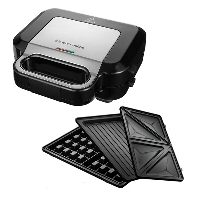 Russell Hobbs Piastra Elettrica 3 in 1 Sandwich Waffle Maker Griglia Contatto La