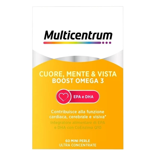 Multicentrum Omega3 Cuore Mente Vista Boost - Integratore Alimentare EPA DHA Tri