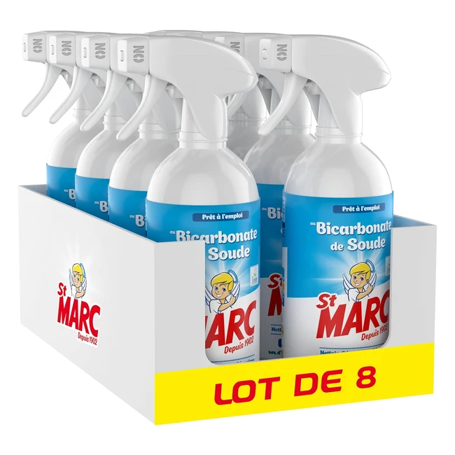 Spray dgraissant St Marc au bicarbonate de soude 8x500ml - Nettoie dcrasse 