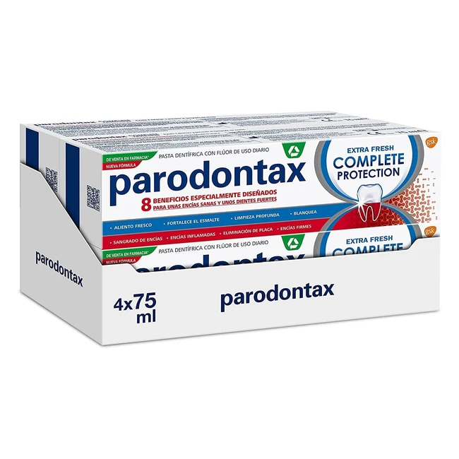 Pasta de dientes Parodontax Complete Protection Extra Fresh x4 - Ayuda a detener