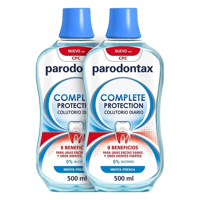 Parodontax Colutorio Complete Protection 0 Alcohol Menta Fresca Pack 2 x500ml