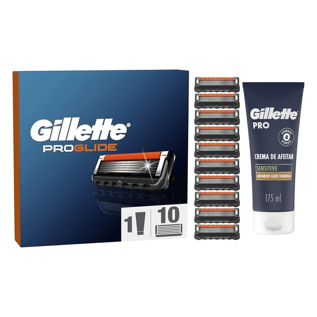 Gillette ProGlide Recambios Hombre 10 Unidades - Piel Sensible - Afeitado Cmod