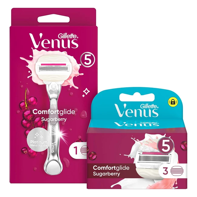 Maquinilla de afeitar Gillette Venus ComfortGlide con Olay Sugarberry - Pack 3 c