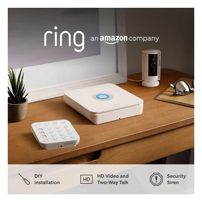Ring Alarm Pack M Indoor Camera 2nd Gen with Alarm Outdoor Siren by Amazon - Sma
