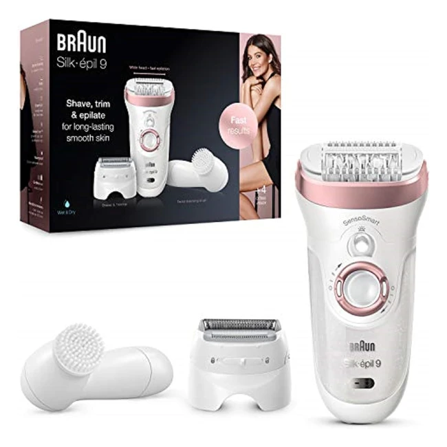 Braun Silkpil 9 Epilator for Women - Smooth Skin MicroGrip Tweezer Technology - 